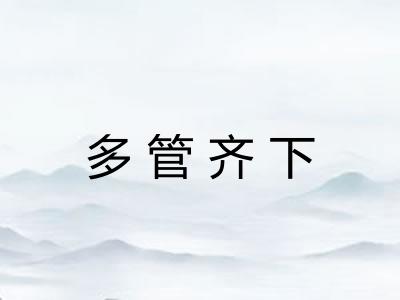 多管齐下
