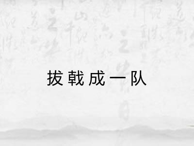 拔戟成一队