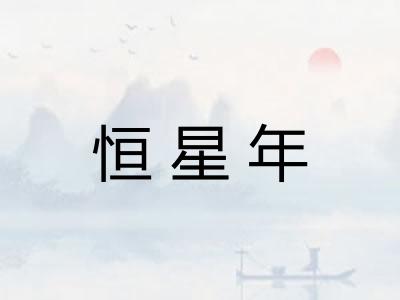 恒星年