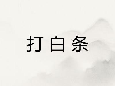 打白条