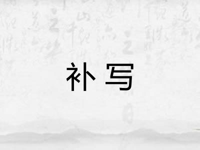 补写