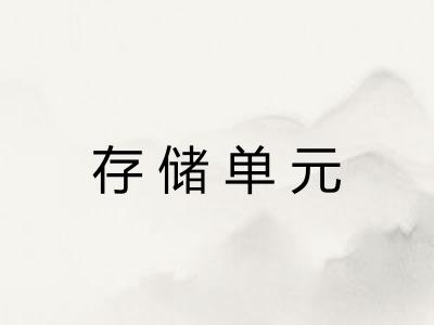 存储单元