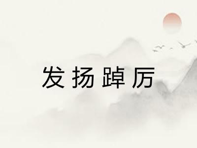 发扬踔厉