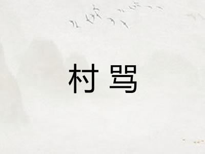 村骂