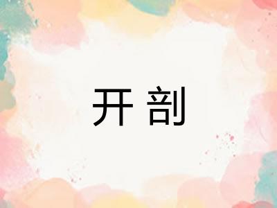 开剖
