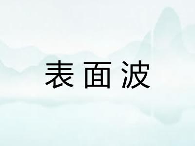 表面波