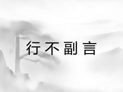 行不副言