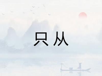 只从