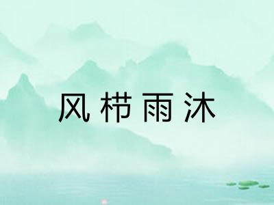 风栉雨沐