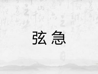 弦急