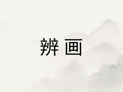 辨画