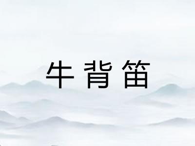 牛背笛