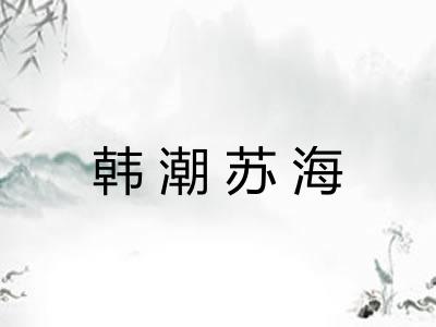 韩潮苏海