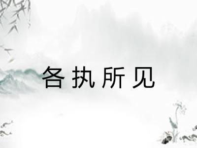 各执所见
