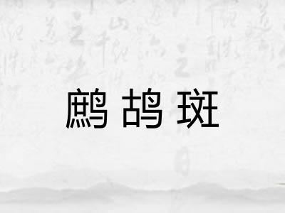 鹧鸪斑