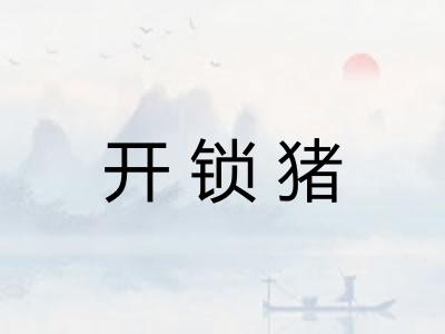 开锁猪