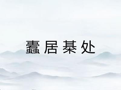 蠹居棊处