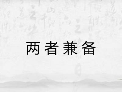 两者兼备