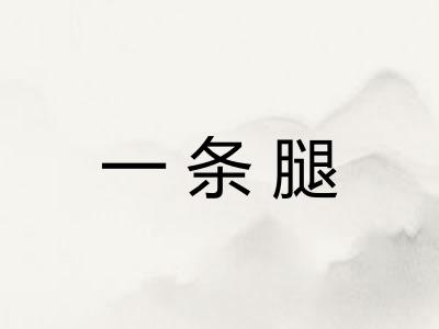 一条腿