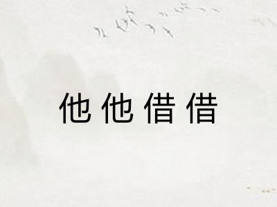他他借借