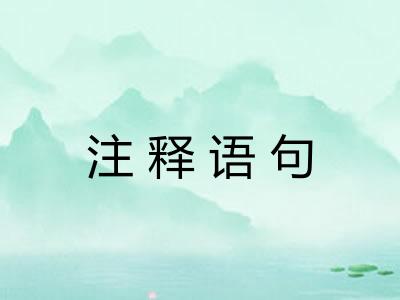 注释语句