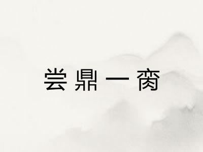 尝鼎一脔