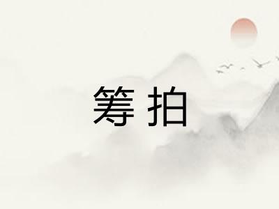 筹拍