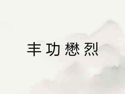 丰功懋烈