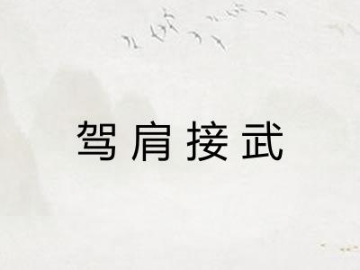 驾肩接武