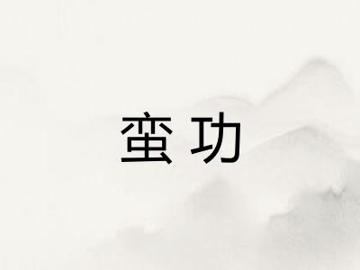 蛮功