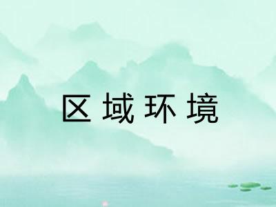 区域环境