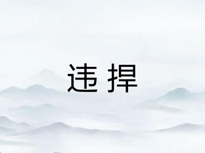 违捍