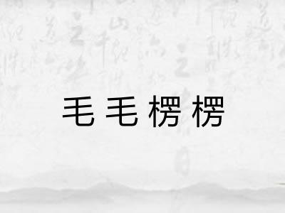 毛毛楞楞