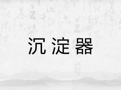沉淀器