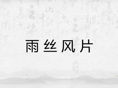 雨丝风片