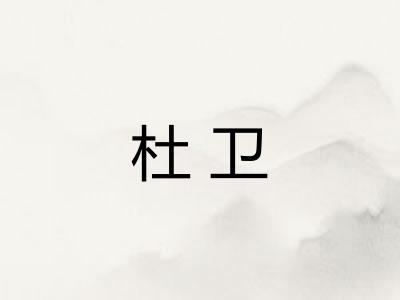 杜卫