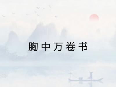 胸中万卷书