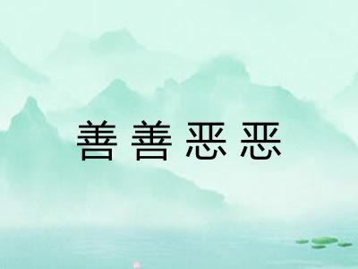 善善恶恶