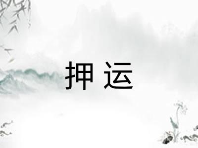 押运