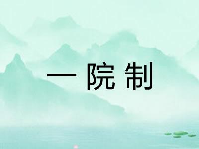 一院制