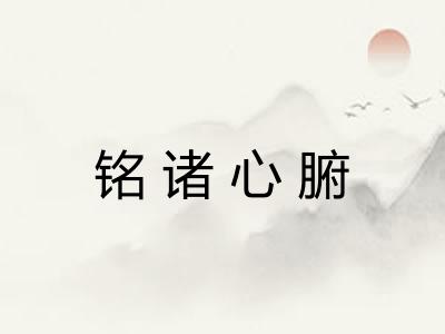 铭诸心腑