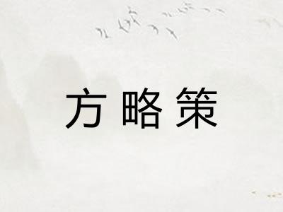 方略策