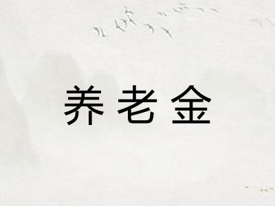 养老金