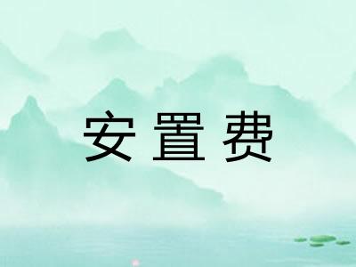 安置费