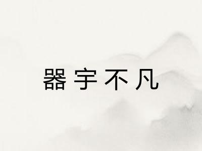 器宇不凡