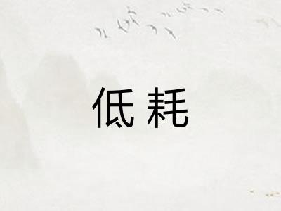 低耗
