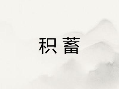 积蓄