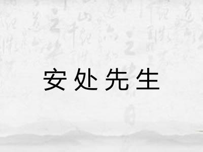 安处先生