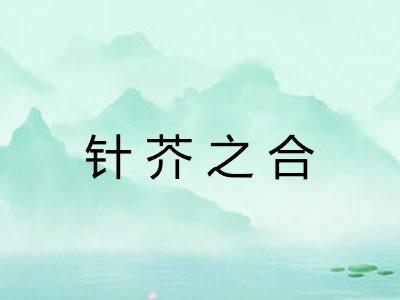 针芥之合
