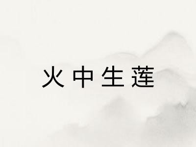 火中生莲